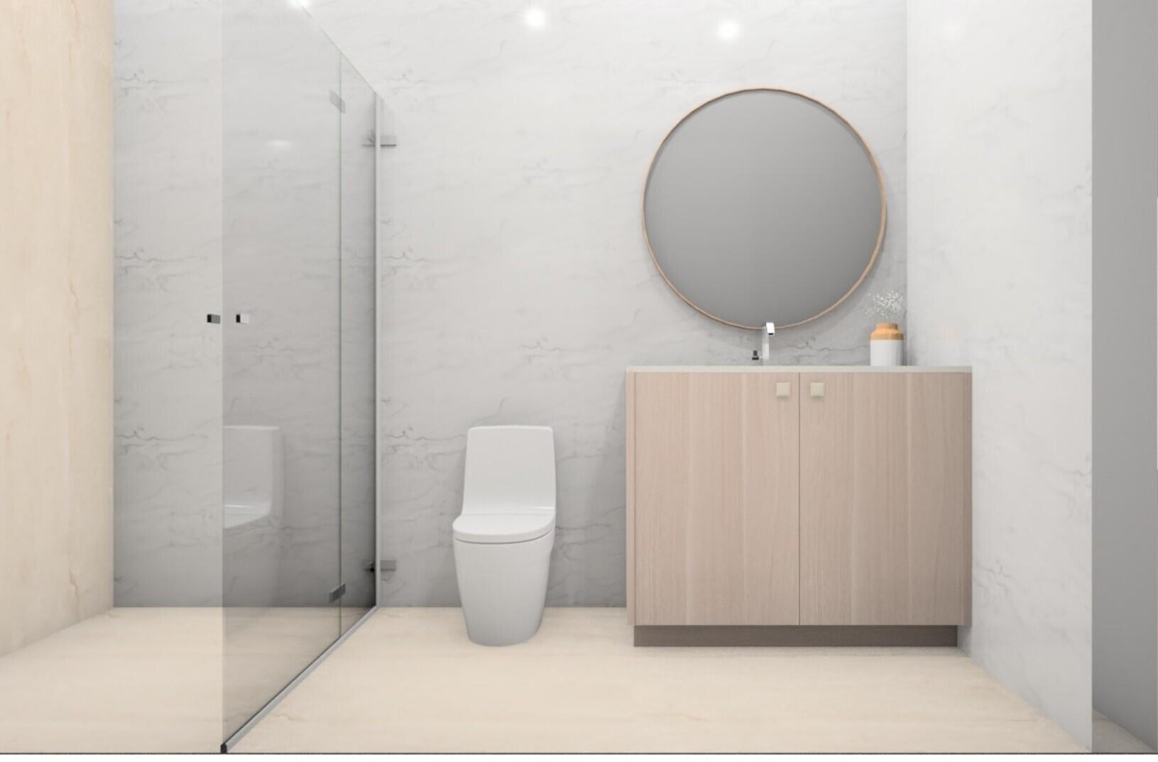 741 Enfield Street Boca Raton, FL 33487 - Photo 10 of 10 a bathroom with a toilet and a mirror