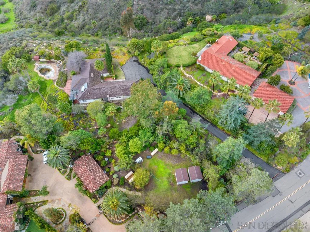 16574 Zumaque Rancho Santa Fe, CA 92067 - Photo 45 of 51 an aerial view of residential house with outdoor space and trees all around