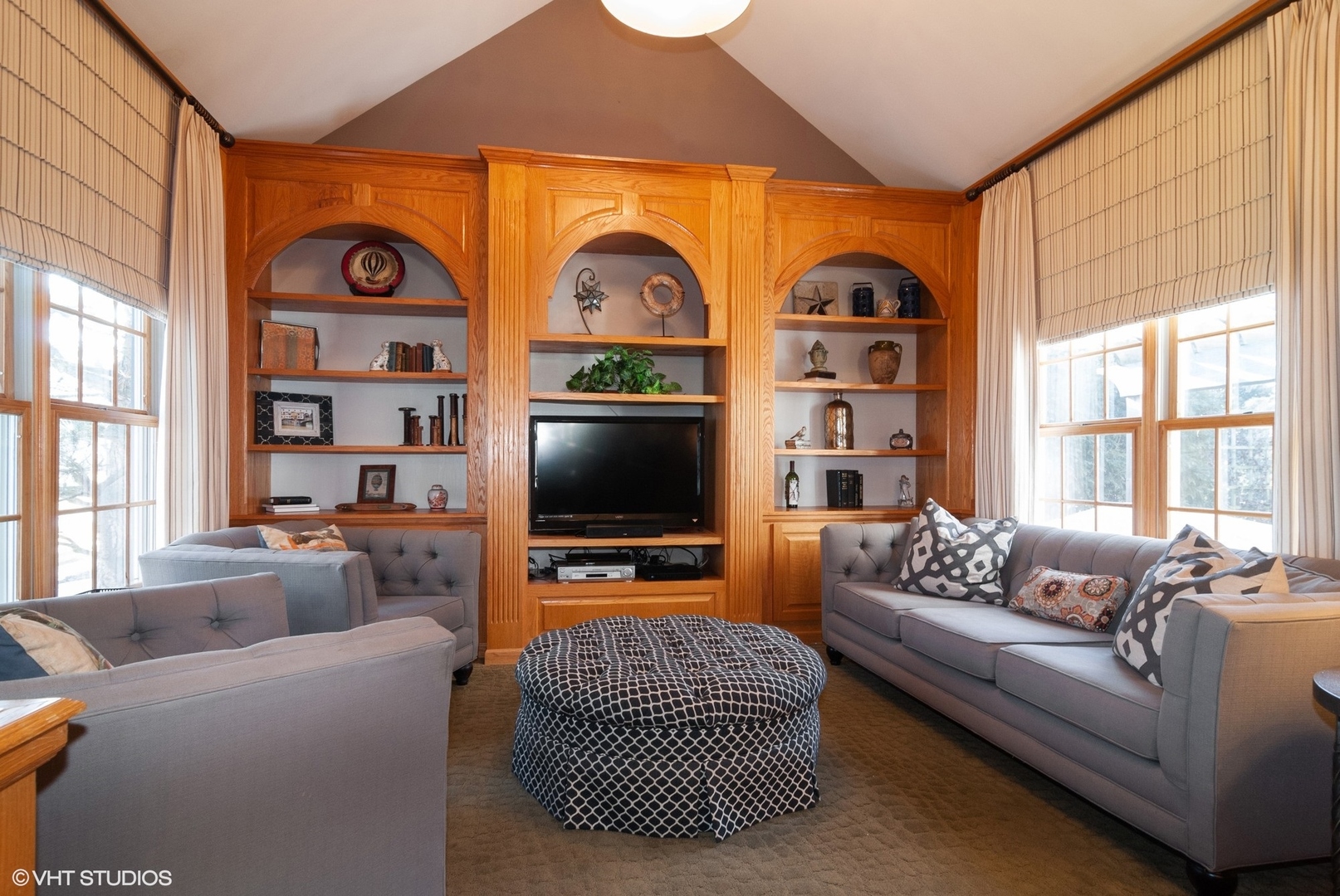 407 Hankes Road Sugar Grove, IL 60554 - Photo 11 of 40 a living room with fireplace furniture and a flat screen tv