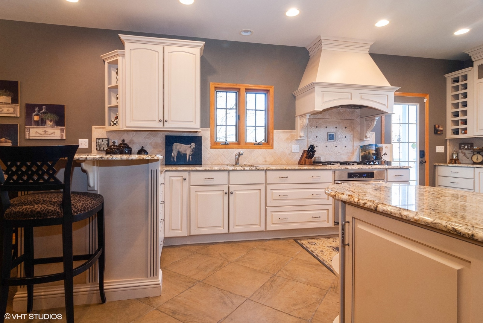 407 Hankes Road Sugar Grove, IL 60554 - Photo 9 of 40 a kitchen with granite countertop a stove a sink and a refrigerator