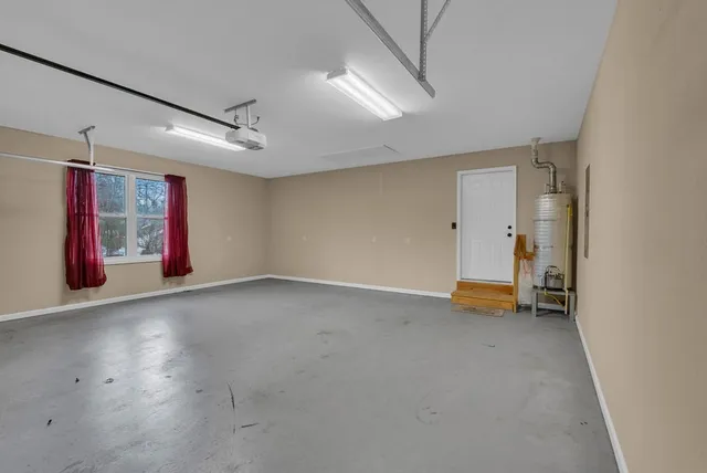 an empty room with painted walls