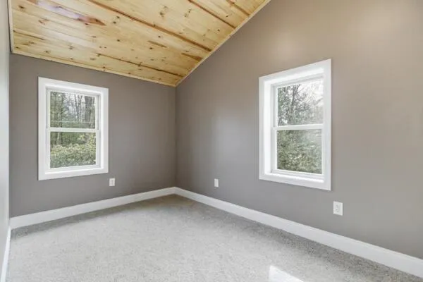 an empty room with a window