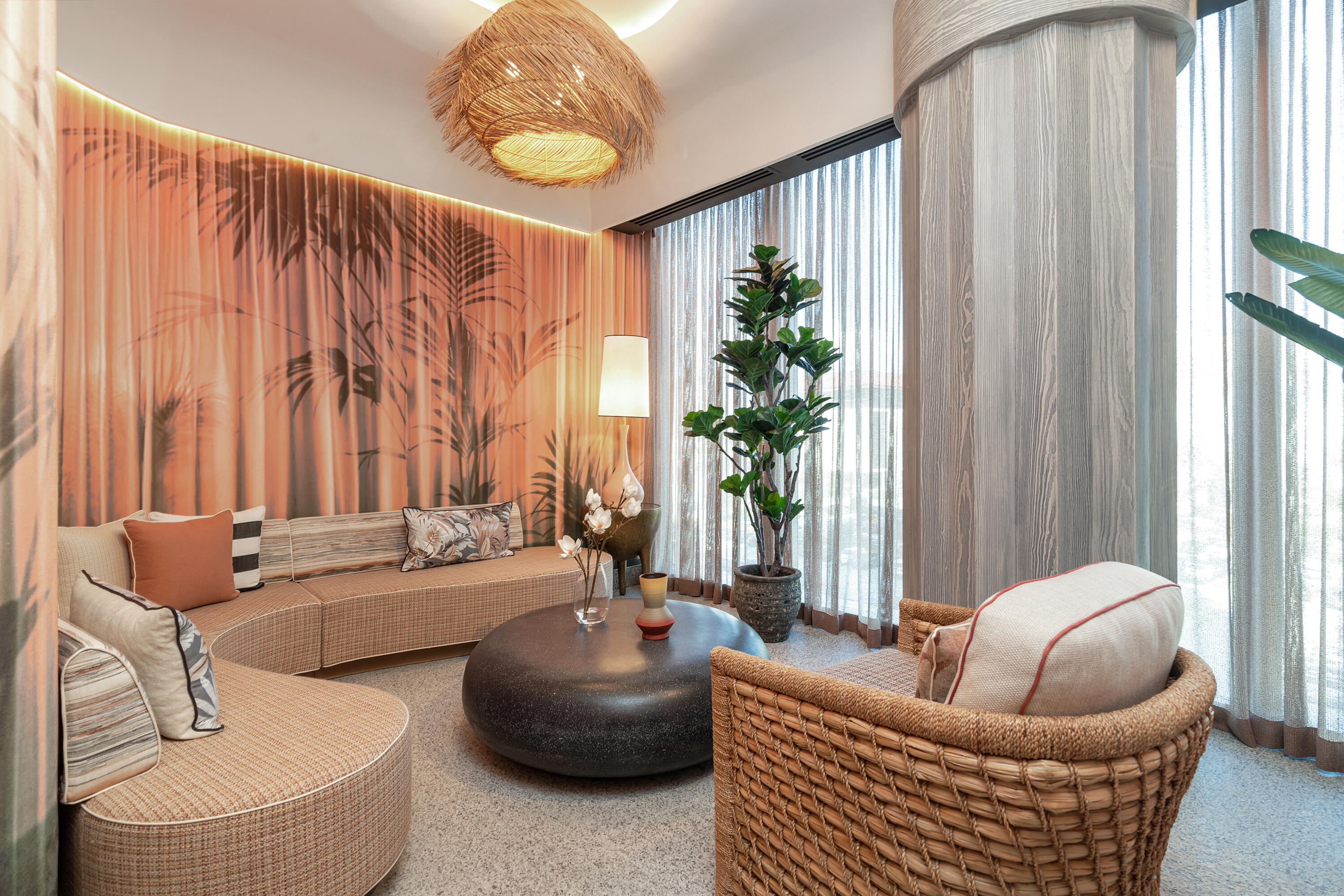 1333 South Flagler Drive, Unit 1001 West Palm Beach, FL 33401 - Photo 19 of 20 a living room with furniture and a large window