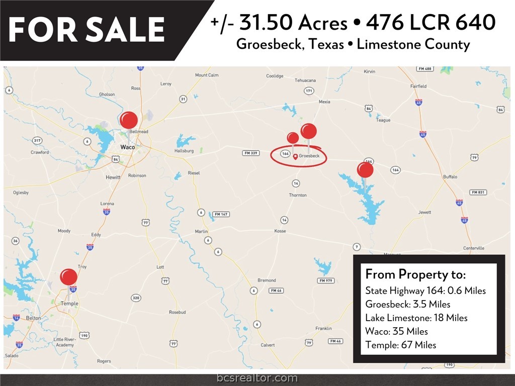 476 Lcr 640 Groesbeck, TX 76642 - Photo 30 of 31 Proximity Map