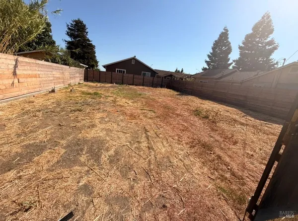 a view of a backyard