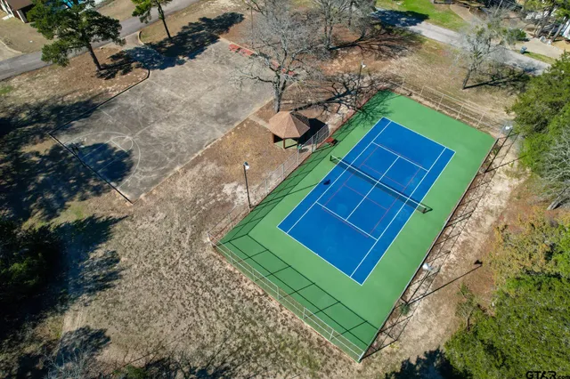 a view of a yard with a house