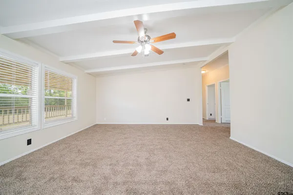 a view of a yard in front of a house