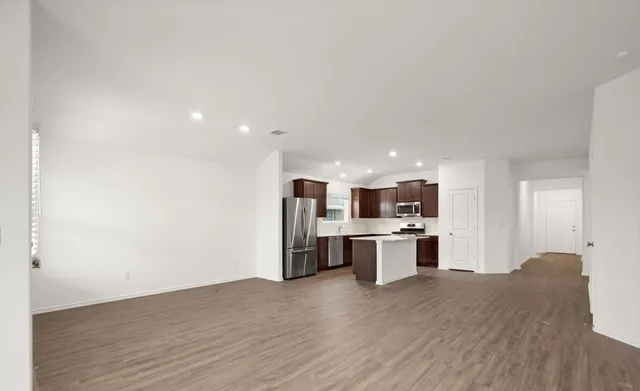 a view of lake with mountain in the background