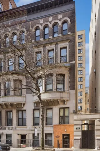 a front view of a building