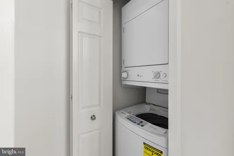 a view of small space with racks on the wall