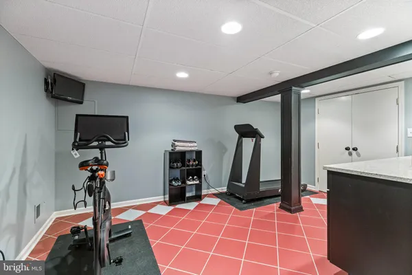 a very nice looking room with a flat screen tv