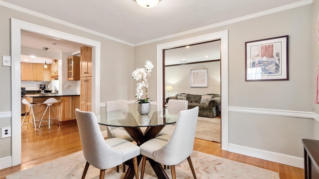 16 Conant Road Brookline, MA 02467 - Photo 10 of 31 a view of a dining room with furniture and wooden floor