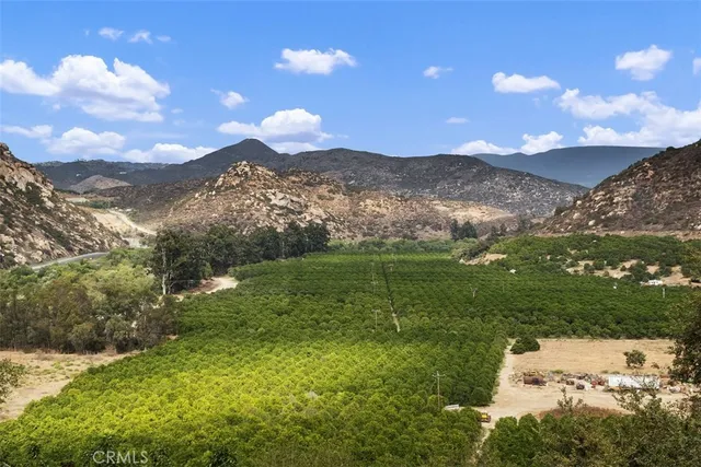 a view of a lake with a mountain in the background