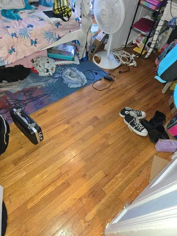 a view of the balcony