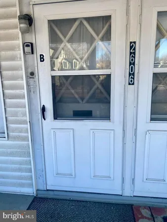 a view of front door
