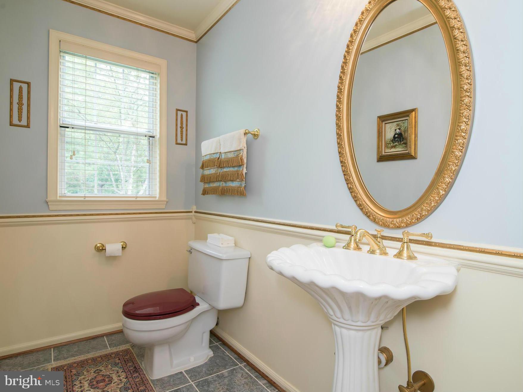 151 Peyton Road Sterling, VA 20165 - Photo 8 of 30 Main Level Powder Room With Chair Rail Detail