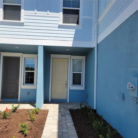 a view of a entryway door front of house