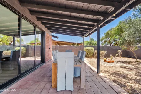a view of a porch