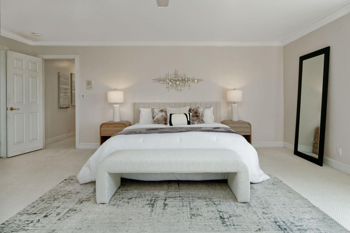 7790 Lost View Road San Jose, CA 95120 - Photo 27 of 48 a bedroom with a bed and a large mirror