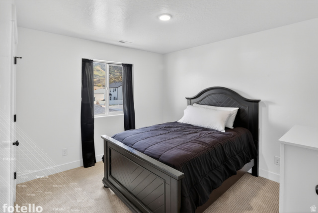 815 West Powderwood Lane Mapleton, UT 84664 - Photo 17 of 39 Bedroom with light colored carpet and baseboards