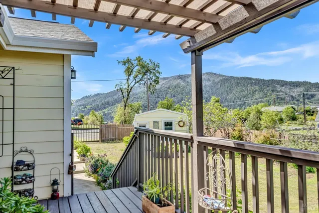 a view of a city from a balcony