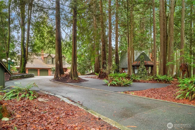 front view of a house with a garden