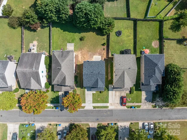 an aerial view of multiple house
