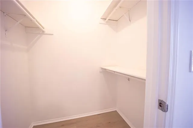 a view of small space with empty racks