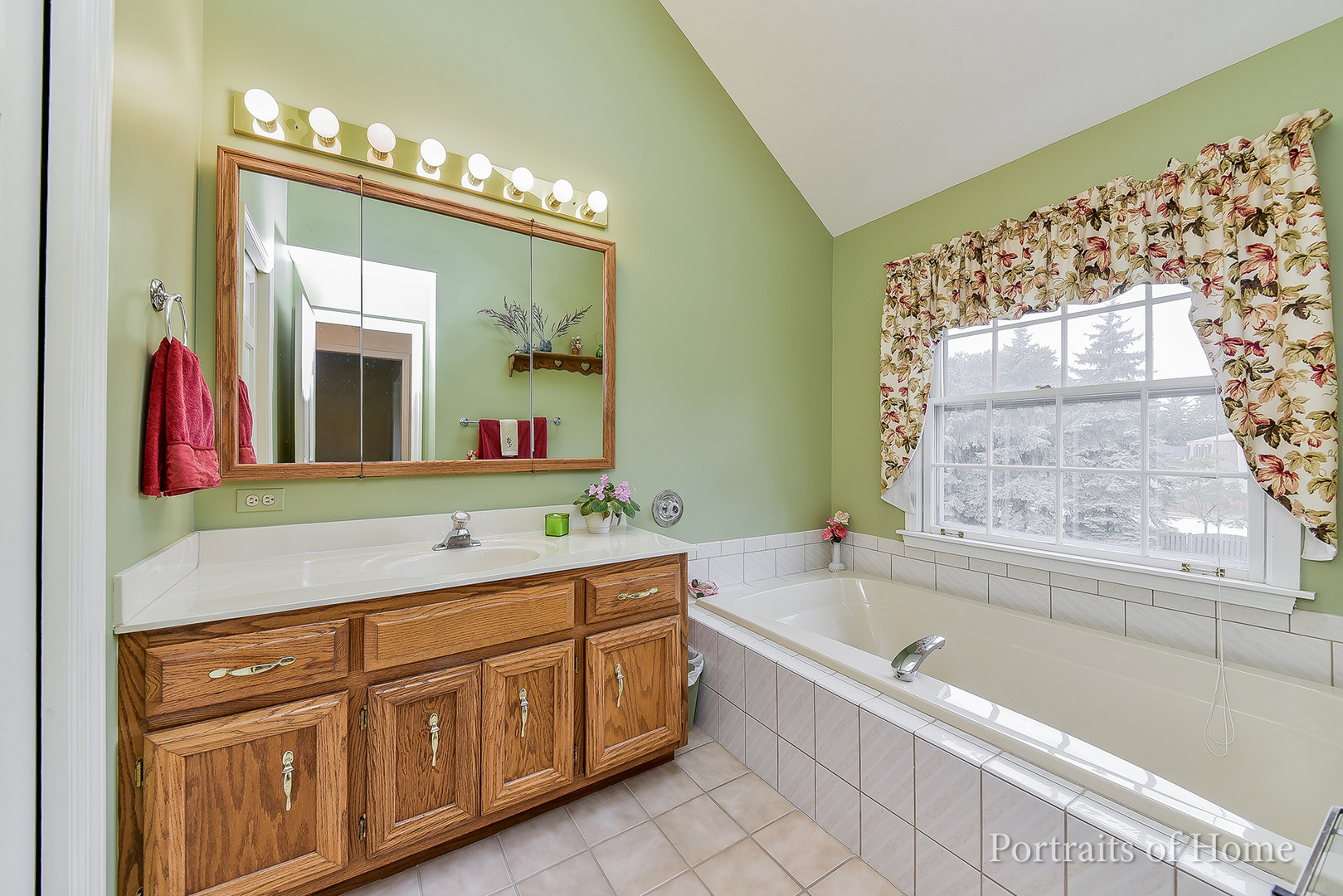29 Christina Circle Wheaton, IL 60189 - Photo 12 of 28 a bathroom with a granite countertop tub sink and mirror