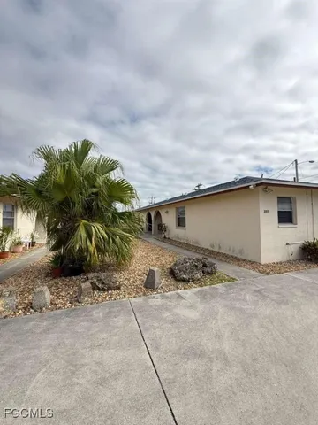 a backyard of a house