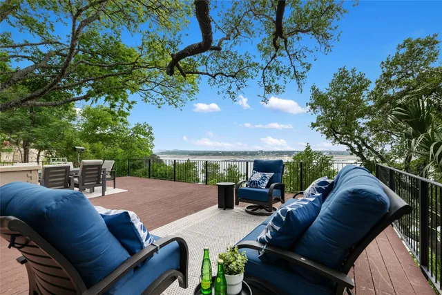a outdoor living space with furniture