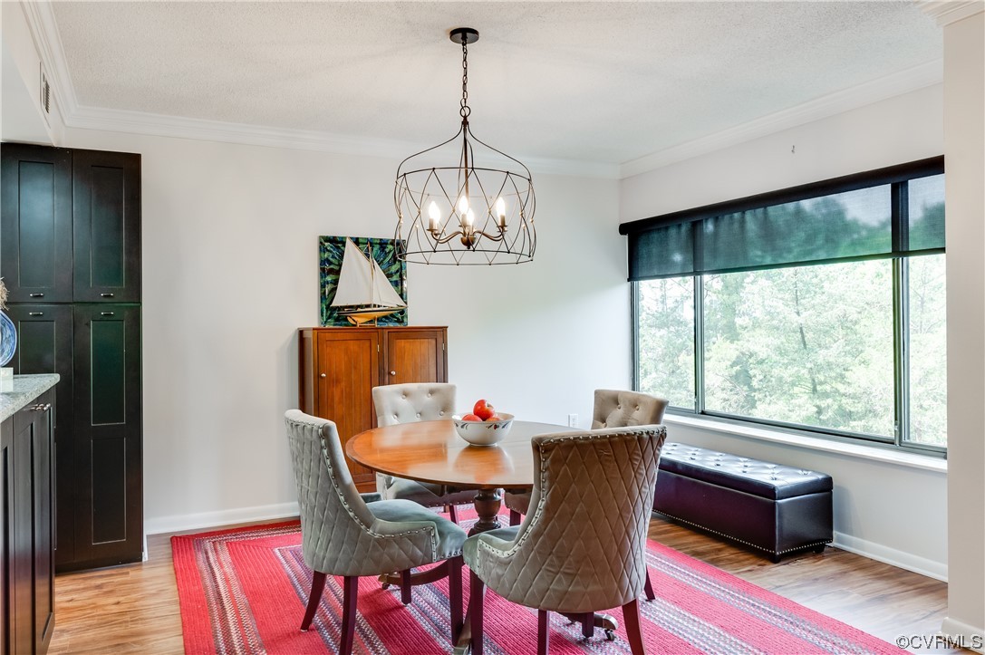 2956 Hathaway Road, Unit U306 Richmond, VA 23225 - Photo 17 of 36 a dining room with furniture a chandelier and wooden floor