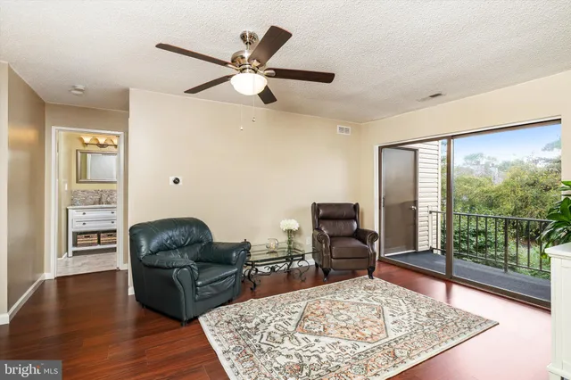a living room with furniture rug and window