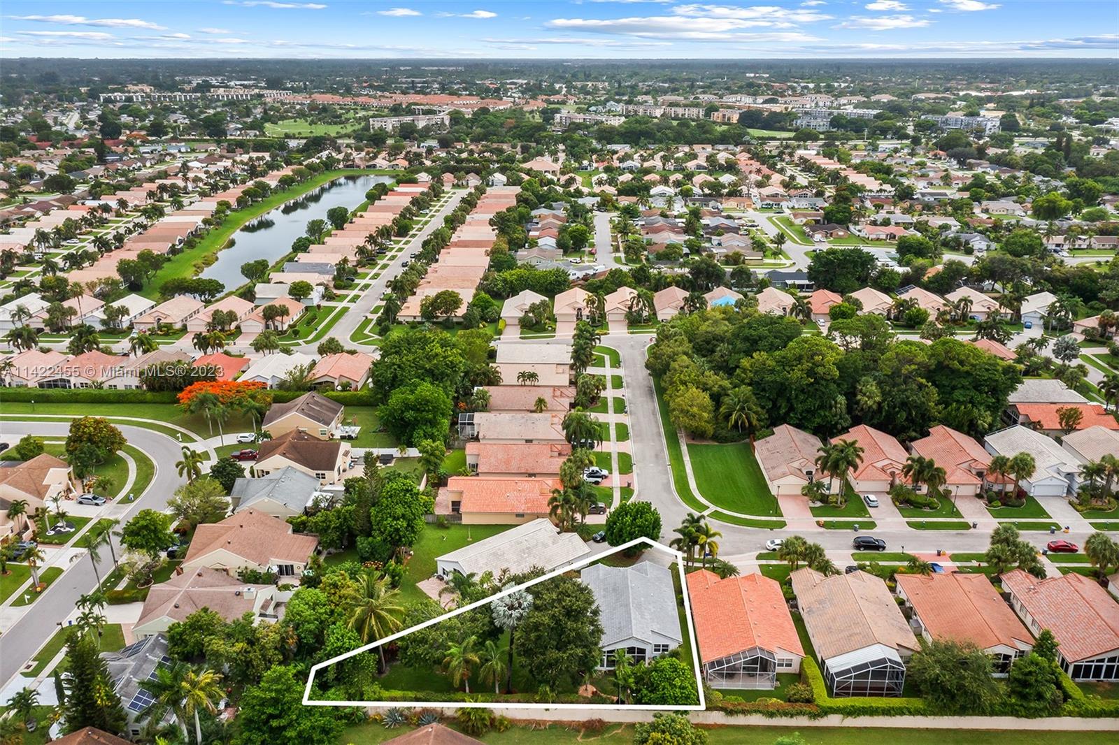 22699 Royal Crown Terrace East Boca Raton, FL 33433 - Photo 25 of 36 an aerial view of residential houses with outdoor space