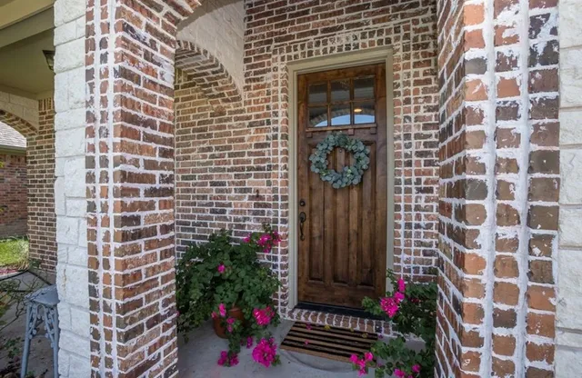 a flowers in front of a house