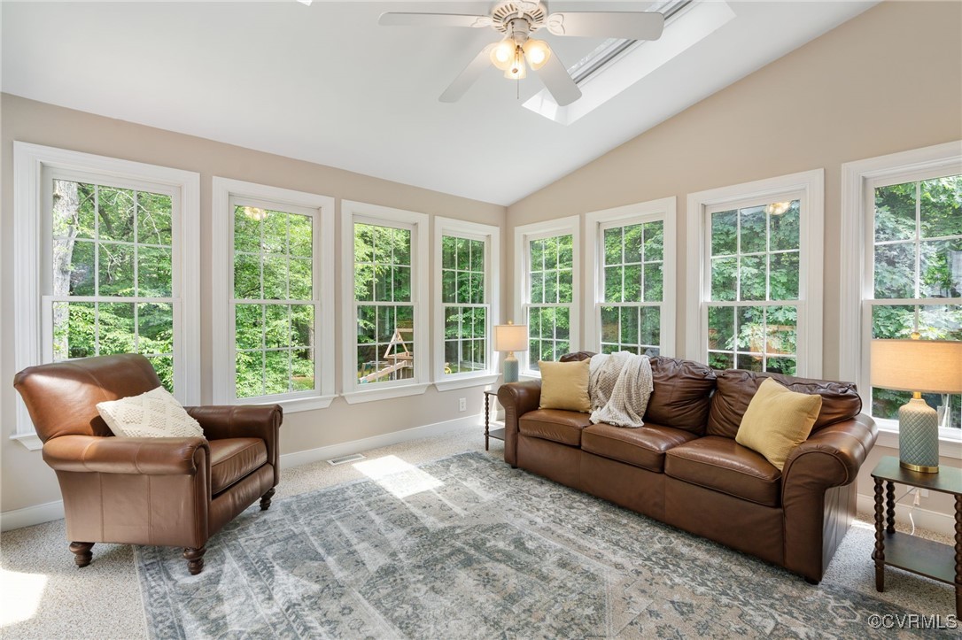 12207 Balta Road Chesterfield, VA 23838 - Photo 14 of 50 Sunroom featuring lofted ceiling, baseboards, carp