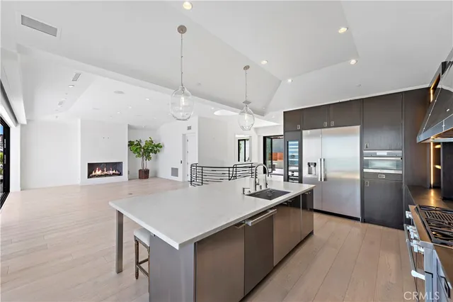 a view of a room with window and hallway