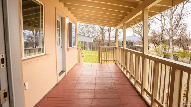 a view of a city from a balcony