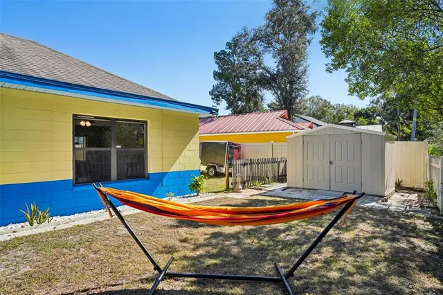 a view of pool with outdoor seating