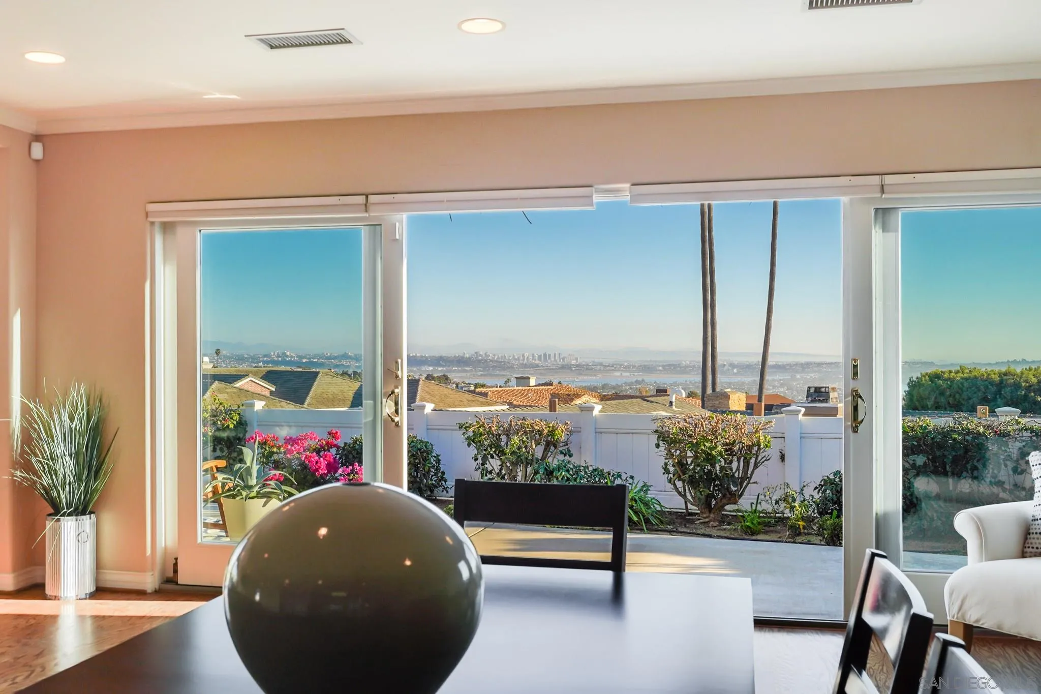 5730 Rutgers Road La Jolla, CA 92037 - Photo 3 of 54 a living room with a potted plant and a large window