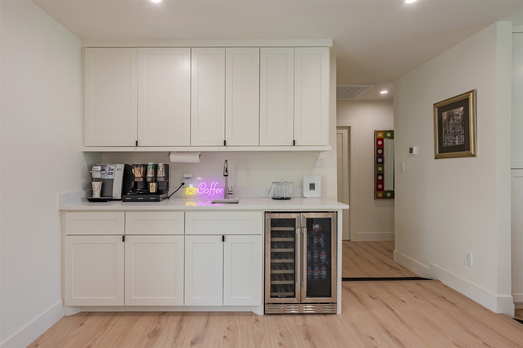 5326 Carew Street Houston, TX 77096 - Photo 8 of 30 a kitchen with stainless steel appliances granite countertop a refrigerator and cabinets