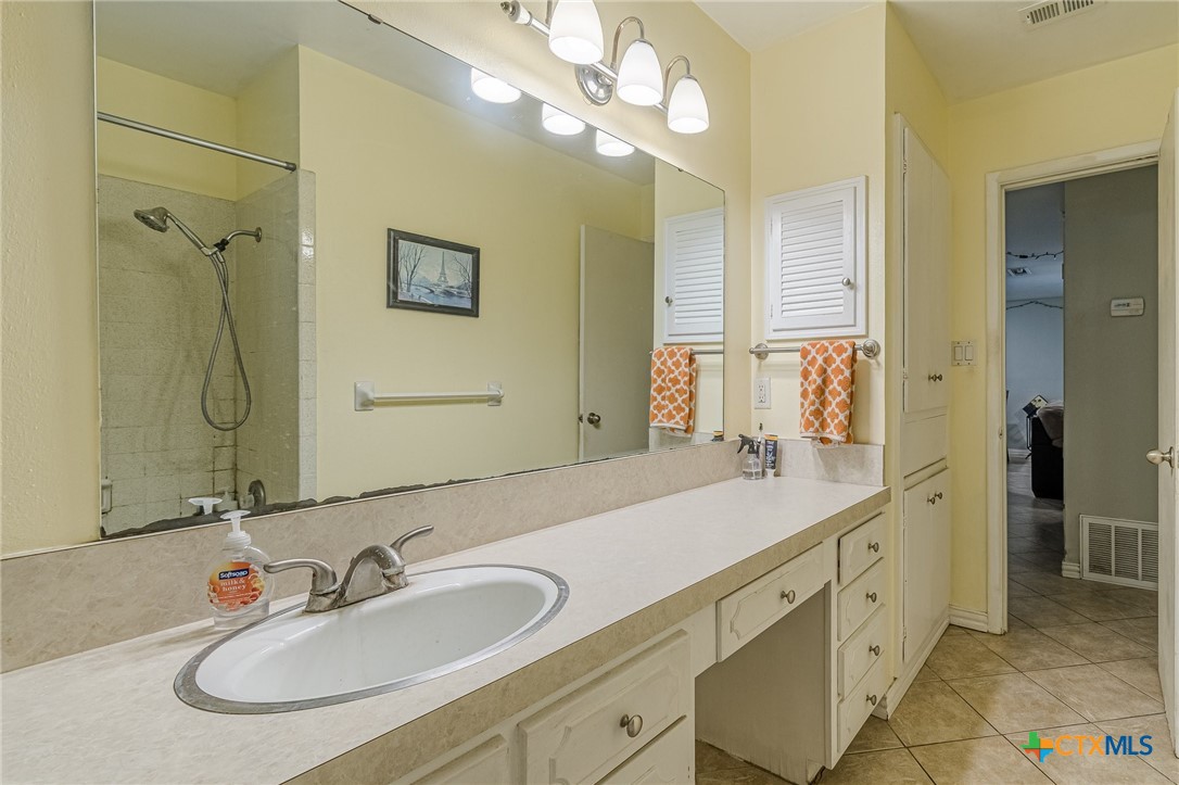 133 Algarita Road San Marcos, TX 78666 - Photo 14 of 43 a bathroom with a sink and a mirror