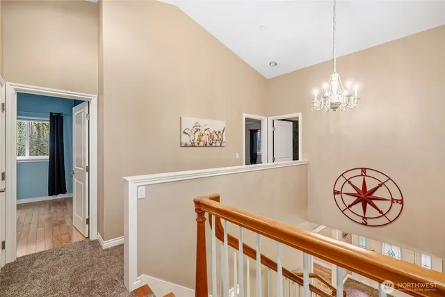 a view of a hallway with entryway