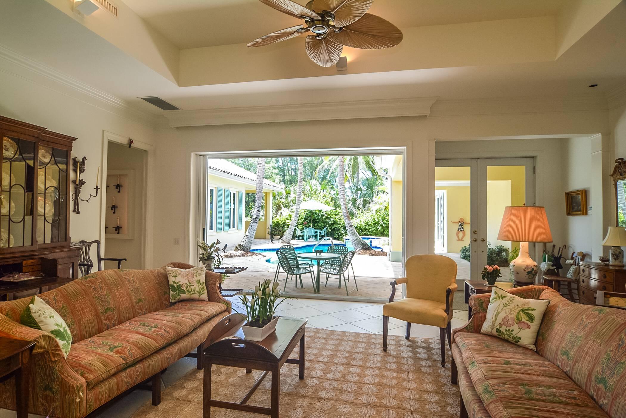 148 North Beach Road Hobe Sound, FL 33455 - Photo 15 of 40 Living Room - Patio Access