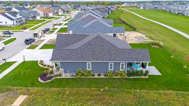 a aerial view of a house