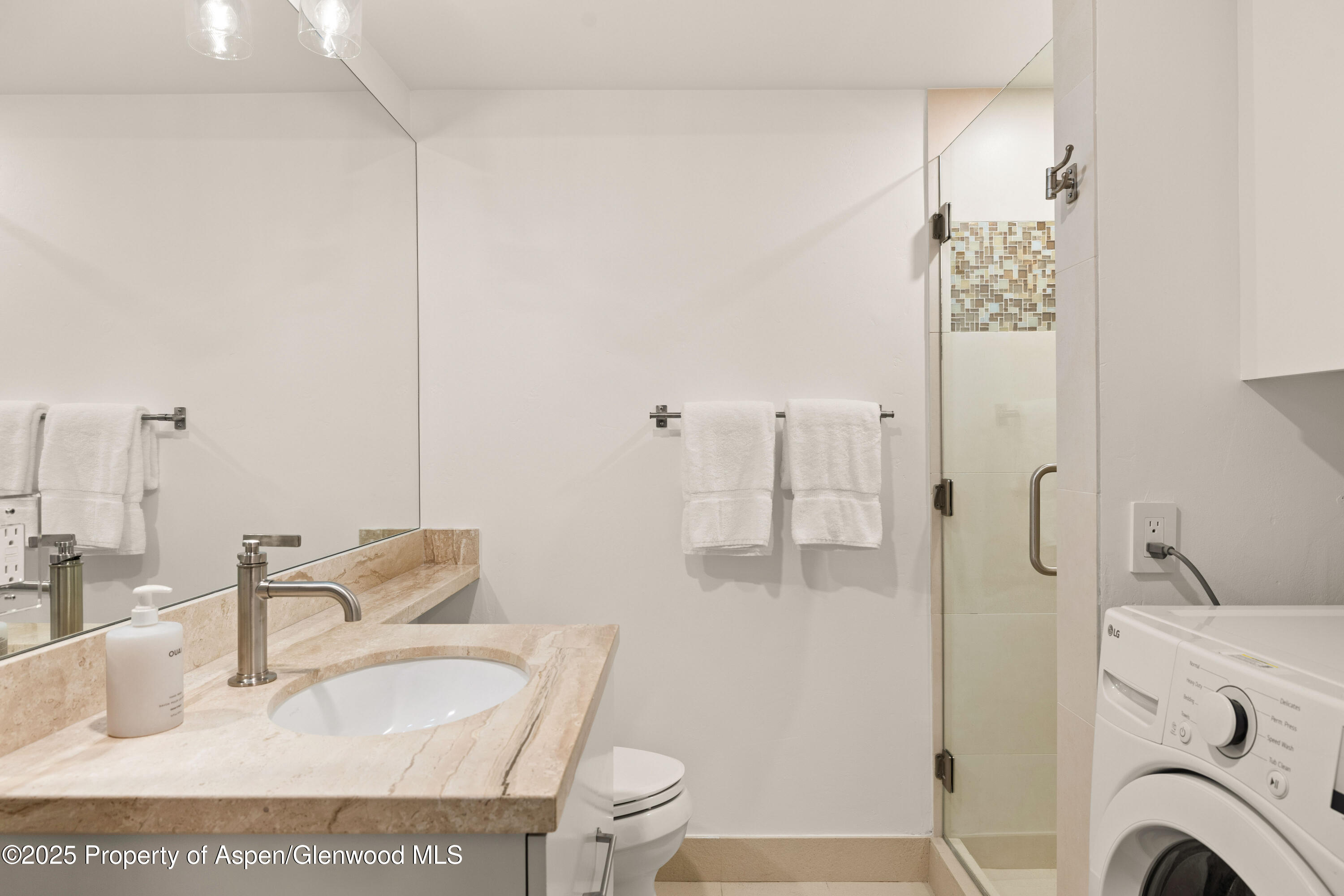 814 West Bleeker Street, Unit B2 Aspen, CO 81611 - Photo 15 of 17 a bathroom with a sink and a mirror