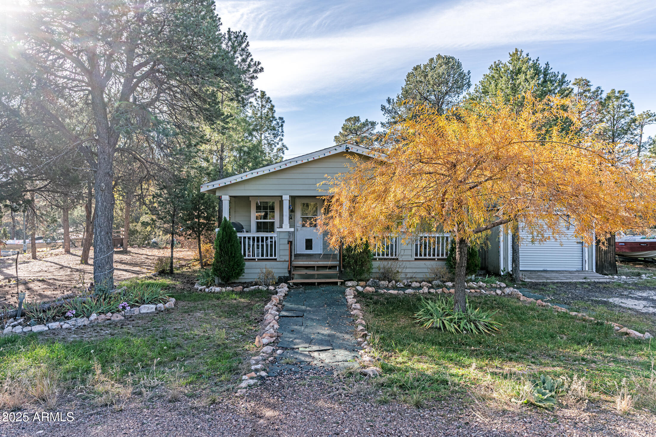 2179 Hackamore Drive Overgaard, AZ 85933 - Photo 2 of 26 a view of a house with backyard and a tree