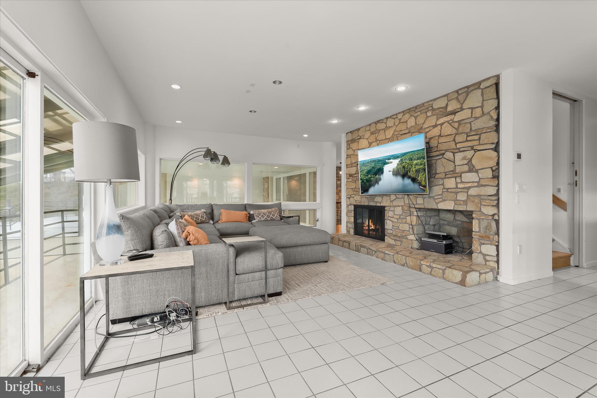 11802 Farside Road Ellicott City, MD 21042 - Photo 24 of 147 Family Room Stone Fireplace