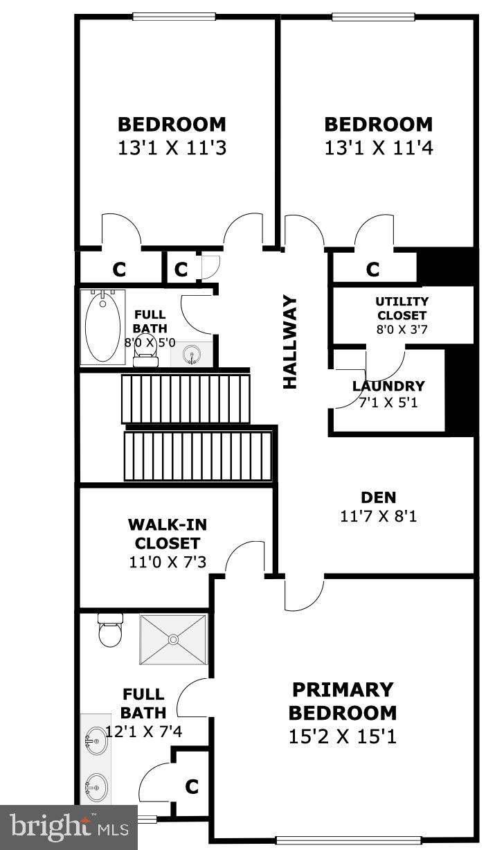 23517 Public House Road, Unit H Clarksburg, MD 20871 - Photo 49 of 49 Floor Plan Upper Level