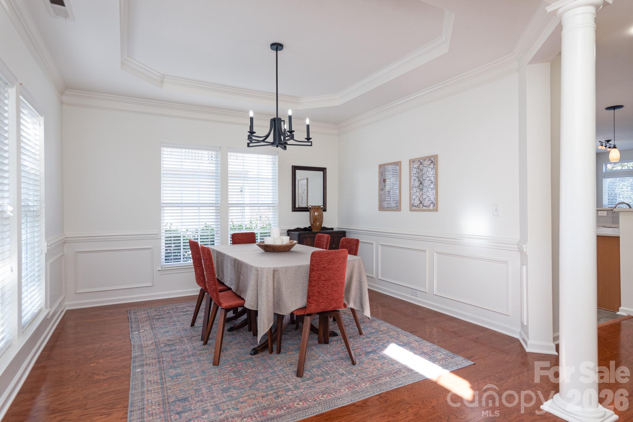 438 Magnolia Street Davidson, NC 28036 - Photo 5 of 20 a view of a dining room with furniture window and wooden floor